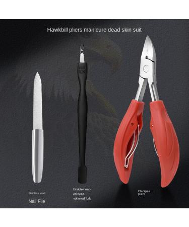 Stainless Steel 3cr Multifunctional Manicure Nail Clippers Nail Groove Pliers Fat Head Bent Nose plier Toe Nail Clipper Manicure Cuticle Nipper Hongse+sipicha - Buy Online on GoSupps.com