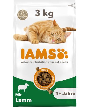 IAMS dry cat food with lamb - dry food for cats aged 1-6 years 3 kg lamb 3 kg (1 pack)