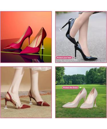 10 Pairs High Heel Protectors - Heel Stoppers & Caps for Weddings & Outdoor Events | Protect Your Heels from Grass Gravel & More - Buy Online on GoSupps.com