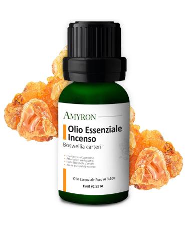 Essential frankincense oil/Frankincense Amyron 15 ml - natural and purely 100% ideal for aromatherapy and essential oil diffuser/massages Using aromatic/food.