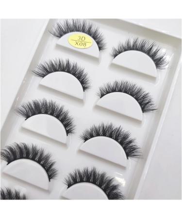 UAMOU 30 Style 5 Pairs Natural Eye Lashes Mink Lashes Handmade Fluffy Lashes 3D False Eyelashes Makeup Faux Cils Maquiagem Cilios Cheerfully (Color : 5 Pairs X01) - Buy Online on GoSupps.com