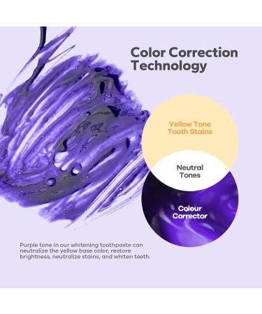 Purple Toothpaste for Teeth Whitening | Colour Correcting Gel & Stain Removal | 1 Fl Oz Teeth Whitening Kit - Buy Online on GoSupps.com