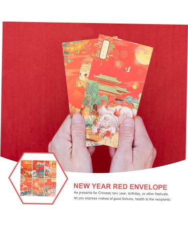 ABOOFAN 60 Pcs Trendy Red Envelope Chinese Red Packets Red Envelopes Chinese Lucky Money Envelopes Chinese Red Envelope Chinese Festival Red Envelopes Paper Lunar Calendar Thousand Yuan - Buy Online on GoSupps.com