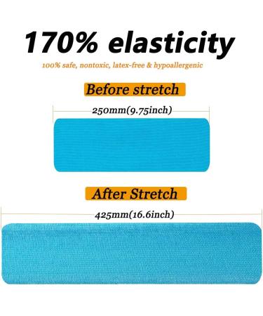 Kinesiology Tape Pro Athletic Sports (60 Precut Strips) Waterproof Breathable Athletic Elastic Kneepad Muscles & Joints Pain Relief Knee Taping for Gym Fitness Running Tennis Swimming Football (Mix) - Buy Online on GoSupps.com