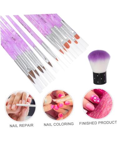 minkissy 1 Set Dust Brush Suit Pen Brush Detailing Brush Kit Manicure Brush Nail Polishing Brush 3d Acrylic Rod - Buy Online on GoSupps.com