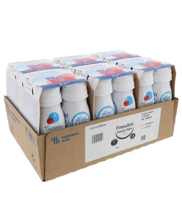 Fresubin energy fibre DRINK Strawberry 200 ml - Drinking food - 24 DRINKS Strawberry 200 ml (pack of 24)