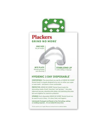 Plackers Grind No More Dental Night Guard - 10 Count for Teeth Grinding Relief - Buy Online on GoSupps.com