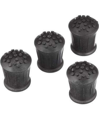 Merriway BH05583 Heavy Duty Rubber Walking Stick Ferrule Protectors Cane Tips Round Shape 22mm (7/8 inch) Black - Pack of 4 Pieces - Buy Online on GoSupps.com