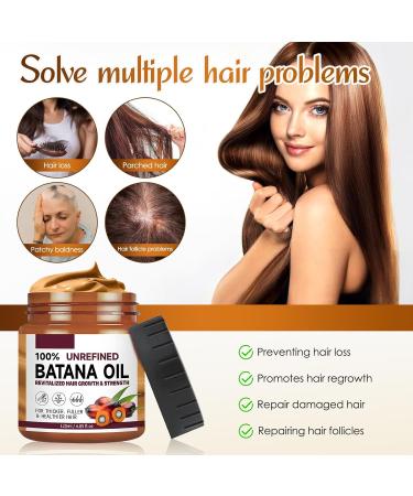 RoserRose Huile de Batana Bio 100% Pure - Batana Oil pour la Croissance des Cheveux - 2 x 120 ml Soin R parateur Anti-Fourches et Brillance - Buy Online on GoSupps.com