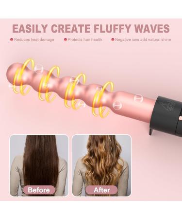 5 in 1 Curling Iron Set - Curling Wand Hair Straightener & Brush with Interchangeable Ceramic Wands - Fast Heat Includes Glove & Clips | Perfect Gift for Girls & Women - Buy Online on GoSupps.com