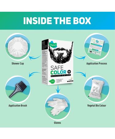 Vegetal Safe Color - Soft Black 25g | Certified Organic Chemical-Free Allergy-Free Beard Hair Color for Men - No Ammonia Formula - Buy Online on GoSupps.com