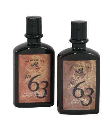 Pre de Provence No. 63 for Men Hair & Body Wash and Body Lotion Set