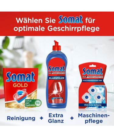 Somat Gold Dishwasher Tabs (105 Tabs) - Powerful Cleaning for Bright Dishes | Eco-Friendly Packaging - Buy Online on GoSupps.com