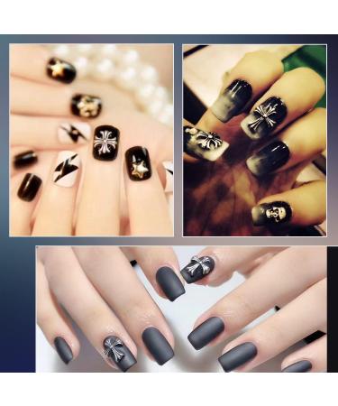 CAMLO 3D Chrome Metal Silver Nail Charms for Manicure Craft - Vintage Gothic Retro Punk Designs - Buy Online on GoSupps.com