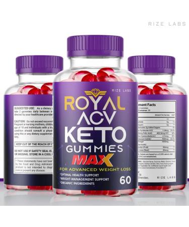 2 Pack Royal Keto Gummies - Organic Apple Cider Vinegar Gomitas for Weight Loss - 120 Gummies - Buy Online on GoSupps.com