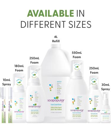 Soapopular Alcohol Free Foam Hand Sanitizer 0.15% Benzalkonium Chloride Hypoallergenic Fragrance Free Safer for Kids 180mL (Pack of 3) - Buy Online on GoSupps.com