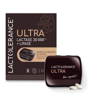 Lactol rance LACTOLERANCE ULTRA High Concentration of Lactase (20 000 FCC) and Lipase (500 IU) Optimal Digestion of Lactose and Fat