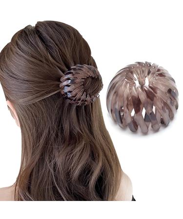 mlloaayo Simple Head Accessories Horsetail Buckle Balls Hair Clip Ponytail Hairpin Bird's Nest Shape Hair Ornaments 4 Colors