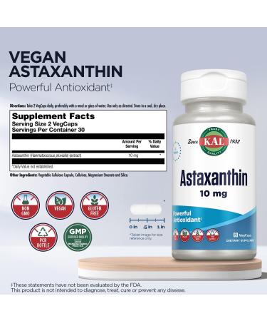 Buy Astaxanthin 10 mg - 60 Capsules | Premium Antioxidant Supplement for Immune Support & Skin Health - International Shipping Available - Buy Online on GoSupps.com