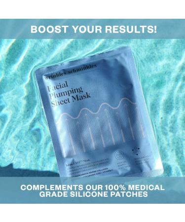 Wrinkles Schminkles Facial Plumping Sheet Mask with Collagen Peptides, Vitamin B3 & Hyaluronic Acid - 1 Count - Buy Online on GoSupps.com