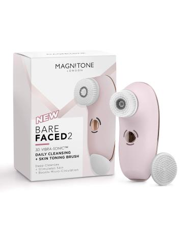Magnitone London BareFaced 2 Vibra-Sonic Cleansing Brush - Daily Facial Cleansing in Pink | International Shipping Available - Buy Online on GoSupps.com