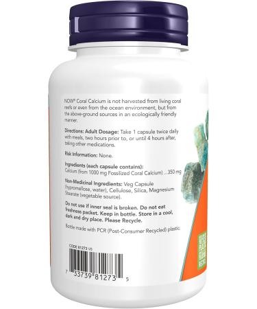 Now Coral Calcium 1000mg 100vcap - Buy Online on GoSupps.com