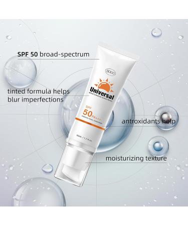 Universal Sunscreen SPF 50 PA+++ | Non-Sticky Color Protector UV Defense for All Skin Types | 2-Piece Set - Buy Online on GoSupps.com
