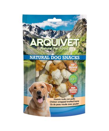 ARQUIVET Knotted skin bone with chicken 100 g - 100% natural