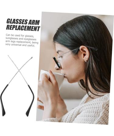 Universal Glasses Replacement Brackets - Wofashpuret 1 Pair Metal Arms for Glasses Repair Set - Durable & Adjustable Silver Temple Frame - Buy Online on GoSupps.com