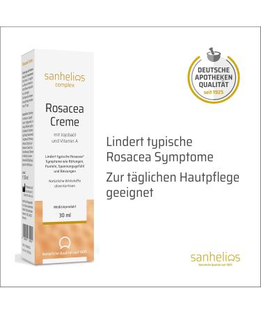 Sanhelios Rosacea Cream - Relieve Redness Itching & Burning | Cortisone-Free Medical Product | 30 ml for Radiant Skin - Buy Online on GoSupps.com