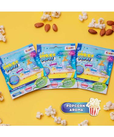 Inkee Popz 24er Set | Colorful Crackling Bath Salt for Kids - 24x 15g Bags with Almond Oil & Popcorn Aroma - Buy Online on GoSupps.com