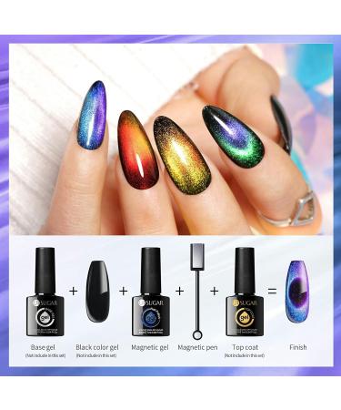 UR SUGAR 9D Cat Magnet Eye Gel Polish Set - 6 Colors Glitter Phantom Chameleon Magnetic Varnish | Soak Off UV Gel, Black Base Needed - Buy Online on GoSupps.com