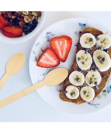 Bamboo Disposable Cutlery-Bamboo Spoons 100PK 6.7" for Travel Camping Utensils Set 100% Biodegradable Compostable Renewable Utensil Natural Spoon 100 spoons - Buy Online on GoSupps.com