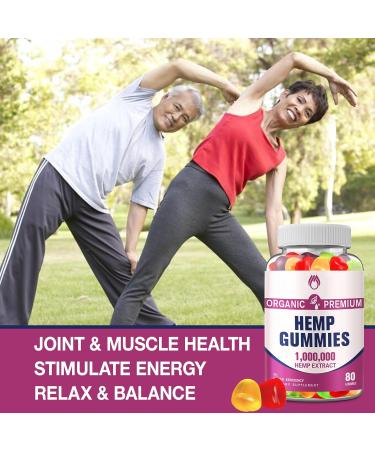 Premium Hemp Gummies High Potency for Pain Sleep Anxiety Inflammation Relief Extrat Sthenthen Edible Bear Gummy for Adults Rich in Omega 3 6 9(2-Pack) 80 Count (Pack of 2) - Buy Online on GoSupps.com