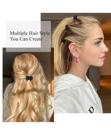 Hapdoo 24pcs Black Mini Matte Hair Claw Clips - Non-slip Strong Hold Hair Accessories for Women and Girls - Buy Online on GoSupps.com