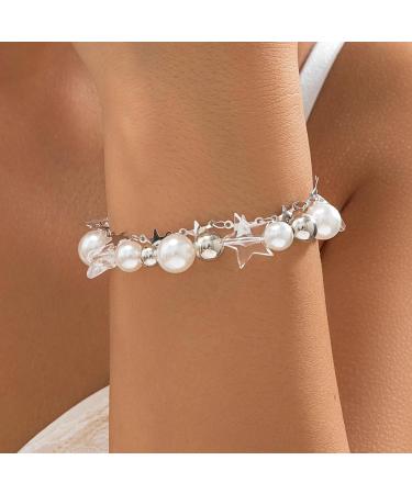 Vsilay Fifted Star Imitation Pearl Bracelets - Sweet & Cool Style Jewelry for Lovers | International Shipping - Buy Online on GoSupps.com