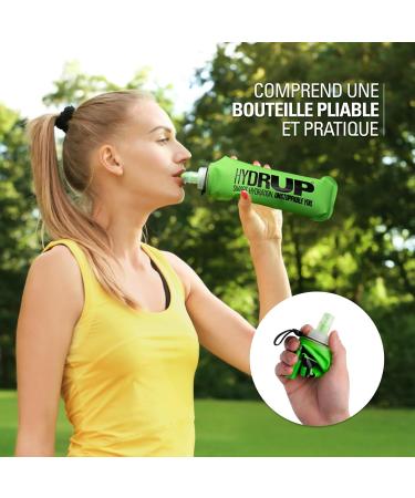 Hydrup Sugar Free Electrolyte Powder with Collapsible Water Bottle 1733 mg Electrolyte Kit Hydration Energy Drink - Buy Online on GoSupps.com