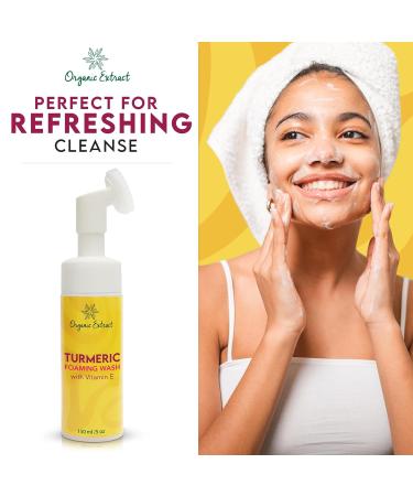 Turmeric Skin Brightening Face Wash - 5 fl oz | Daily Moisturizer & Gentle Cleanser with Kojic Acid Vitamin E & Aloe Vera for All Skin Types - Buy Online on GoSupps.com