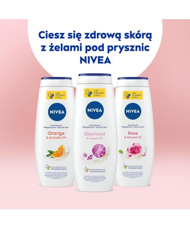 NIVEA Care & Diamond Shower Gel 500 ml - Luxurious Hydration for Glowing Skin | International Shipping Available - Buy Online on GoSupps.com