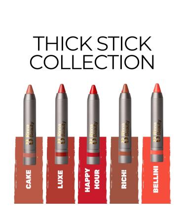 Rinna Beauty Thick Stick Lip Crayon - Cake | Long Lasting Moisturizing Vegan Lipstick with Built-In Sharpener - Cruelty-Free & Gluten-Free - Buy Online on GoSupps.com