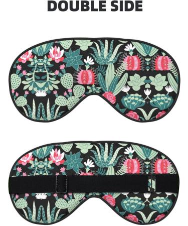 Buy Cactus Print Soft Eye Mask | Best Sleep Mask for Men & Women | Perfect for Travel & Sleeping - Buy Online on GoSupps.com