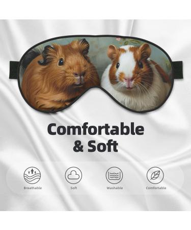 Guinea Pigs and Cupcakes Sleep Mask | Adjustable Breathable Eye Mask for Comfortable Sleep - Buy Online on GoSupps.com