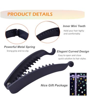 Eyegla 6-Piece Tall Banana Hair Clip Set Colorful Non-Slip Ponytail Holders for Thick Hair | Perfect for Women & Girls - Buy Online on GoSupps.com