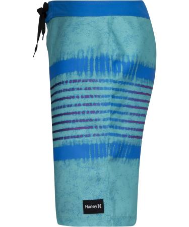 Hurley Boys Hrlb Gradient Stripe Board Shorts - 10 Years - Aurora Green - Stylish & Comfortable Swimwear for Kids - Buy Online on GoSupps.com