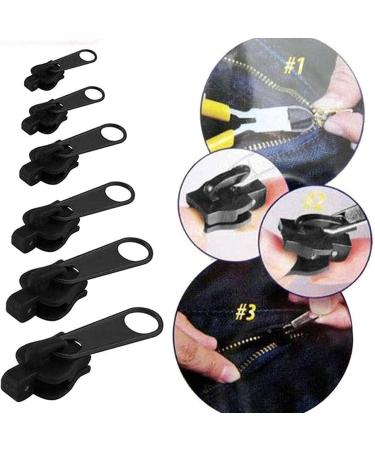 Removable Metal Zipper Repair Set - Zipper Pulls for Jackets Suitcases & Backpacks - Black - Buy Online on GoSupps.com