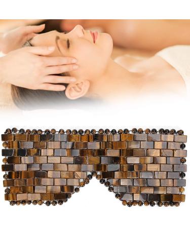 Natural Jadestone Eye Mask - Tiger Eye Mini Massager for Soothing Eye Circle Relaxation and Care - Buy Online on GoSupps.com