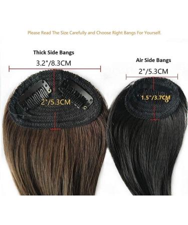 Air Side Bangs Clip in Human Hair Bangs Straight Clip on Side Bang Fringe Real Hair Extensions(Natural Black) Natural Black Air Side Bangs - Buy Online on GoSupps.com