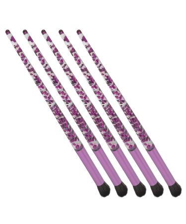 5-Piece Purple Handles Makeup Brushes Set - Eye Shadow & Concealer Beauty Tools for Flawless Makeup - Buy Online on GoSupps.com