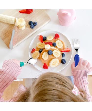 Lehoo Castle Toddler Cutlery Set - 6pcs Stainless Steel Kids Cutlery in Grey/Blue - Buy Online on GoSupps.com