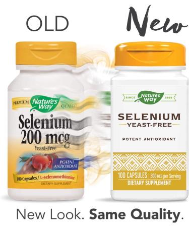 Nature's Way Selenium 200 mcg - Antioxidant Support, L-Selenomethionine, 100 Capsules - Buy Online on GoSupps.com